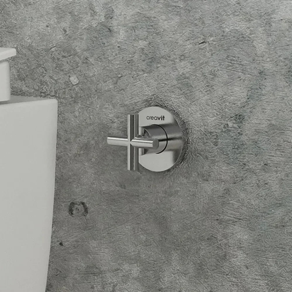 CREAVIT AC 70S Bidet – Chrom – Kreuz Unterputzventil – Produktfoto, Helia Bad