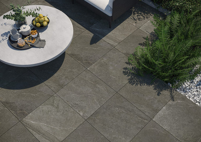 Terrassenplatte Cliff anthrazit 60x60x2 cm