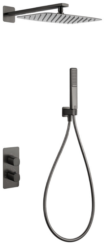 Thermostat-Duscharmatur Firenze – Black Gun Metal