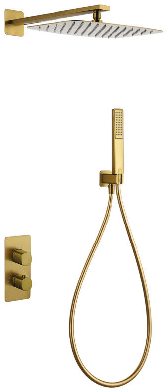 Thermostat-Duscharmatur Firenze – Gold gebürstet