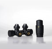 Multiblock Set für Badheizkörper Eck- und Durchgangsform – Chrom × Durchgang – 15mm – Produktfoto, Helia Bad