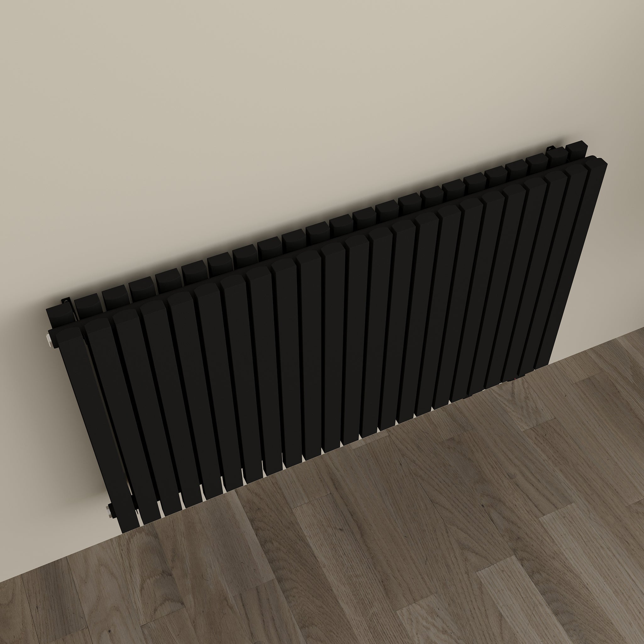Paneelheizkörper Designheizkörper Horizontal Doppellagig Schwarz FLORA