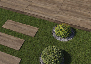 Muster von Terrassenplatte Tauro Braun 120x40x2 cm