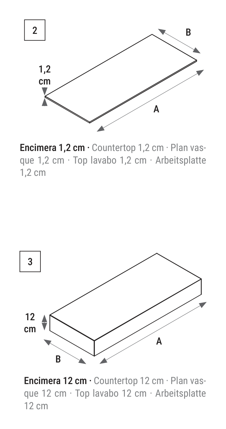 Maßzeichnung Encimeras